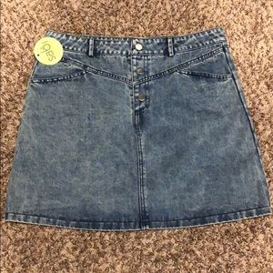90’s style denim mini skirt